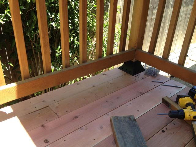 4x4 post support railing support